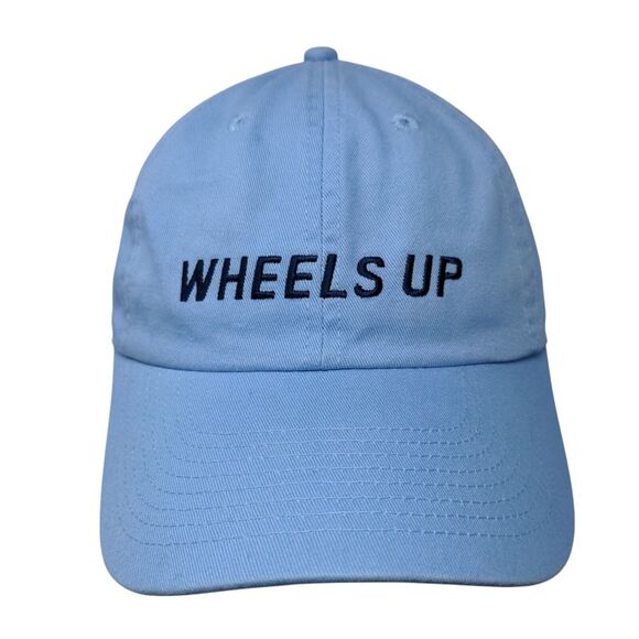 Wheels Up 8760 Slideback Hat Blue OSFA Adjustable Embroidered 6 Panel Cotton - Picture 1 of 8